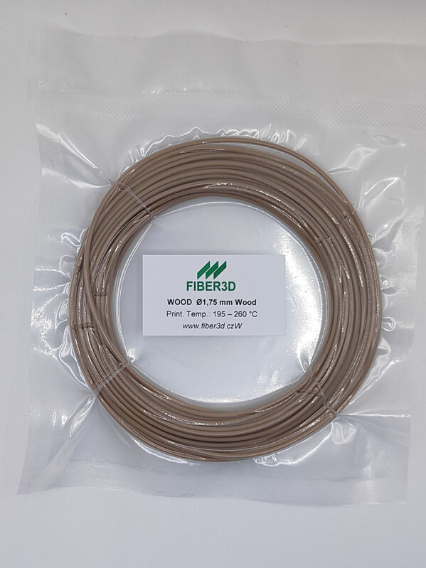 Vzorek Wood - dřevěný filament 1,75 mm 10 m Vzorek Wood - dřevěný filament 1,75 mm 10 m