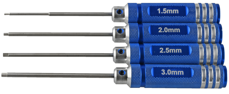 Sada imbusových šroubováků ve 4 velikostech