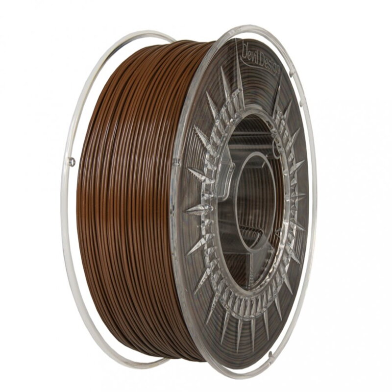 Filament DEVIL DESIGN PLA TMAVĚ HNĚDÁ 1,75 mm 1 kg.