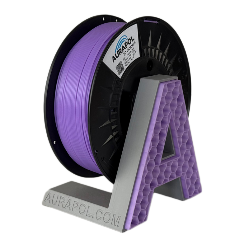 Filament AURAPOL PLA LAVENDER FIELD ČÁSTEČNĚ TRANSPARENTNÍ 1,75 mm 1 kg.
