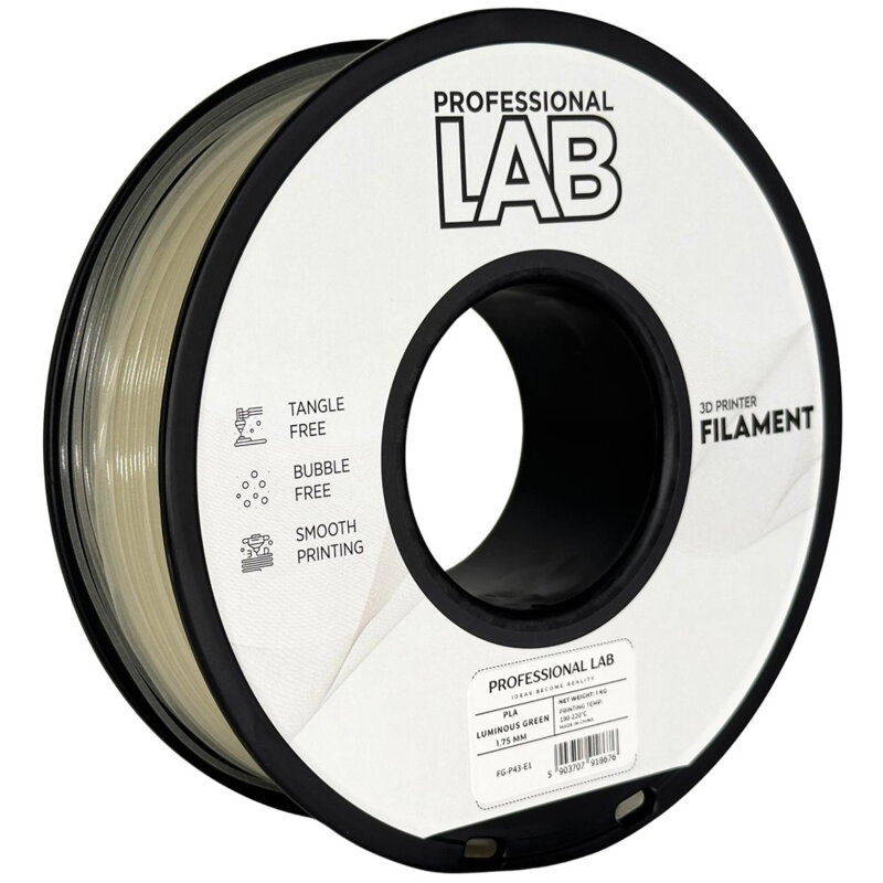 Filament PROFESSIONAL LAB PLA SVÍTICÍ ZELENÁ 1,75 mm 1 kg