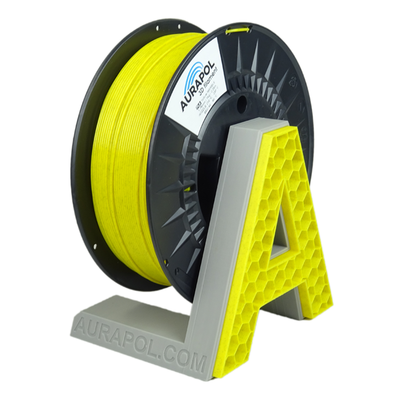 Filament AURAPOL PLA ŽLUTÝ MRAMOR 1,75 mm 1 kg.