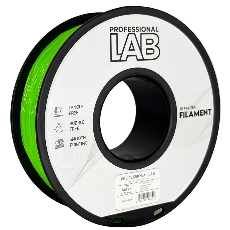Filament PROFESSIONAL LAB TPU ZELENÁ 1,75 mm 1 kg